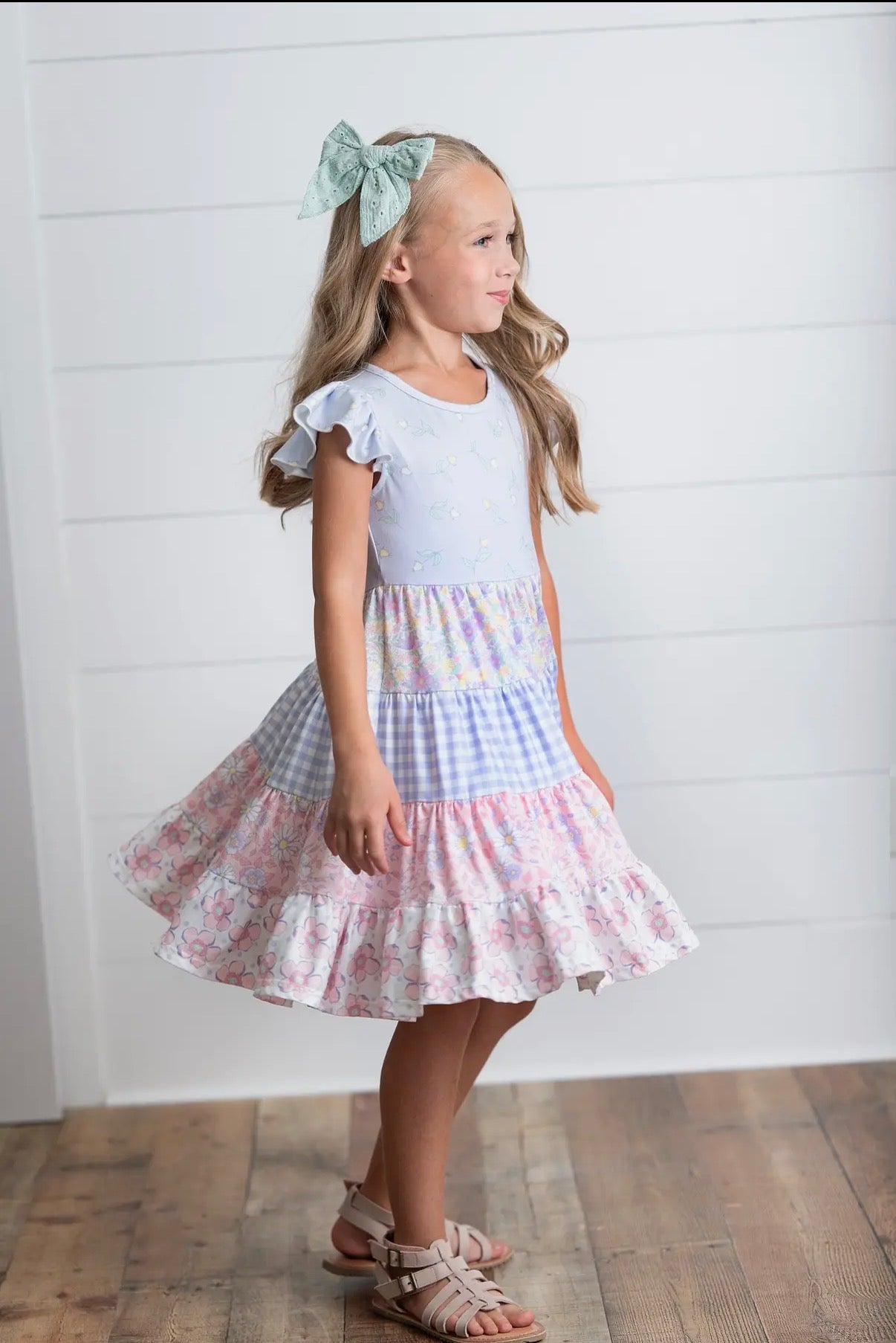 Ava Twirl Lavender Tiered Dress