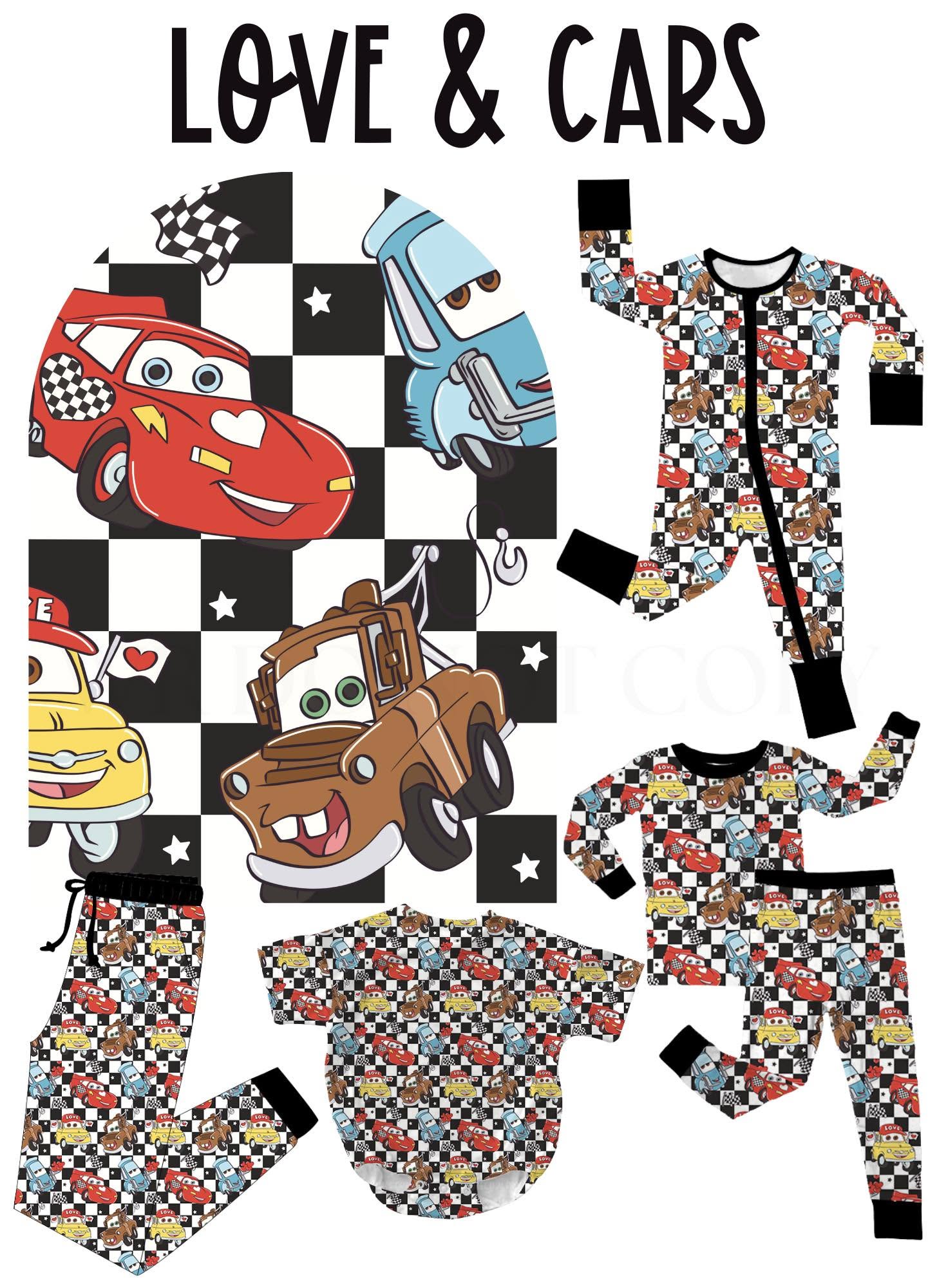 Cars Love bamboo set