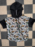 Monster Truck Short Sleeve Hoodie