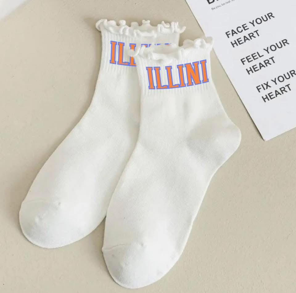 Ruffle Illini socks