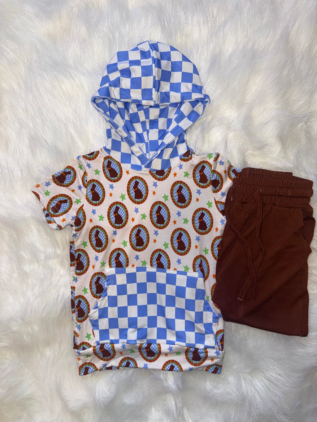 Chocolate Bunny-Bamboo Terry Jogger Set
