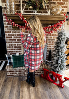 Winter Plaid Cardigan- One Size