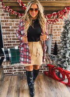 Winter Plaid Cardigan- One Size