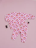 Cherry bow jogger set