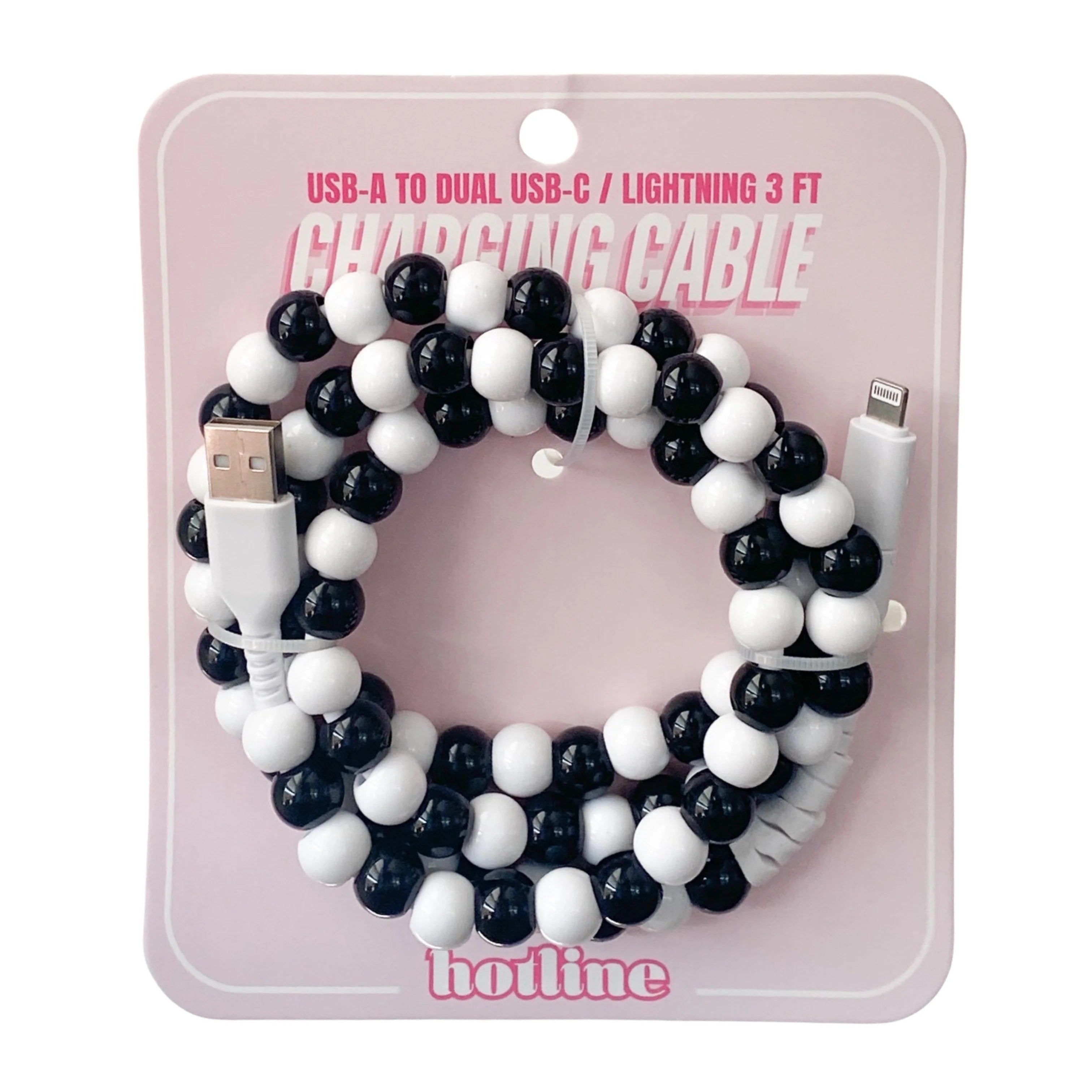 B&W beaded charger