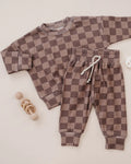 Espresso Checkered- Jogger Set